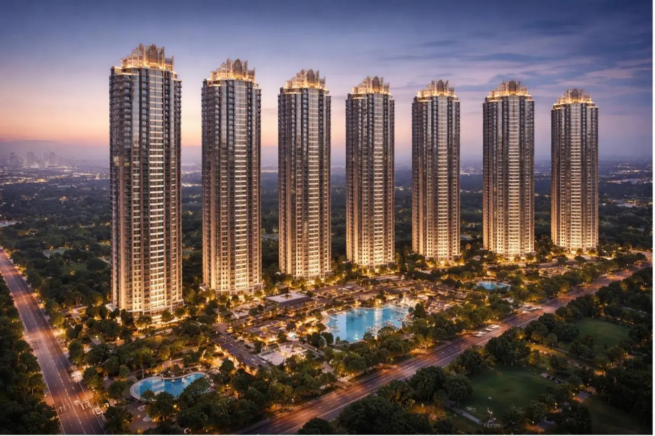 Eldeco 7 Peaks Residences 7 Towers Dusk View Greater Noida